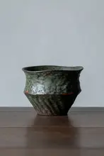 美しい青銅の点模様のティー洗浄器【復古スタイル・茶道用・家庭用】