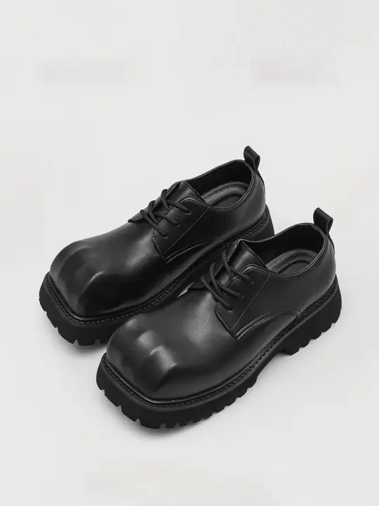 軽量厚底デザインのメンズデビシュース【キャットクロー・スクエアトゥ】