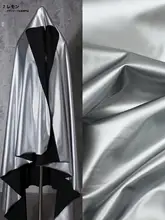生地 フェイクレザー PU 4WAYストレッチ ラムスキン風 マットシルバー サウナスーツ レギンス 手芸