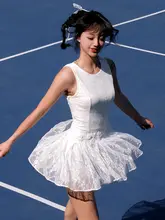 テニスドレス【レース・速乾・スポーツ用・レギンス付き】（セットアップ対応）