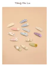 髪に優しいベビー用サイドヘアクリップ【布製・子供用・ヘアアクセサリー】