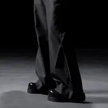 男性用 ゆったりデザインの微喇叭パンツ【春秋用・ストレート・カジュアル】（セットアップ対応）