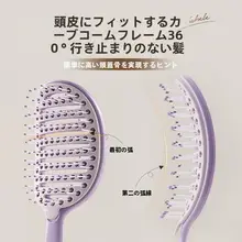 ベントブラシ セルフクリーニング 分離式 ウェット&ドライ兼用 マッサージ スタイリング ロングヘア用