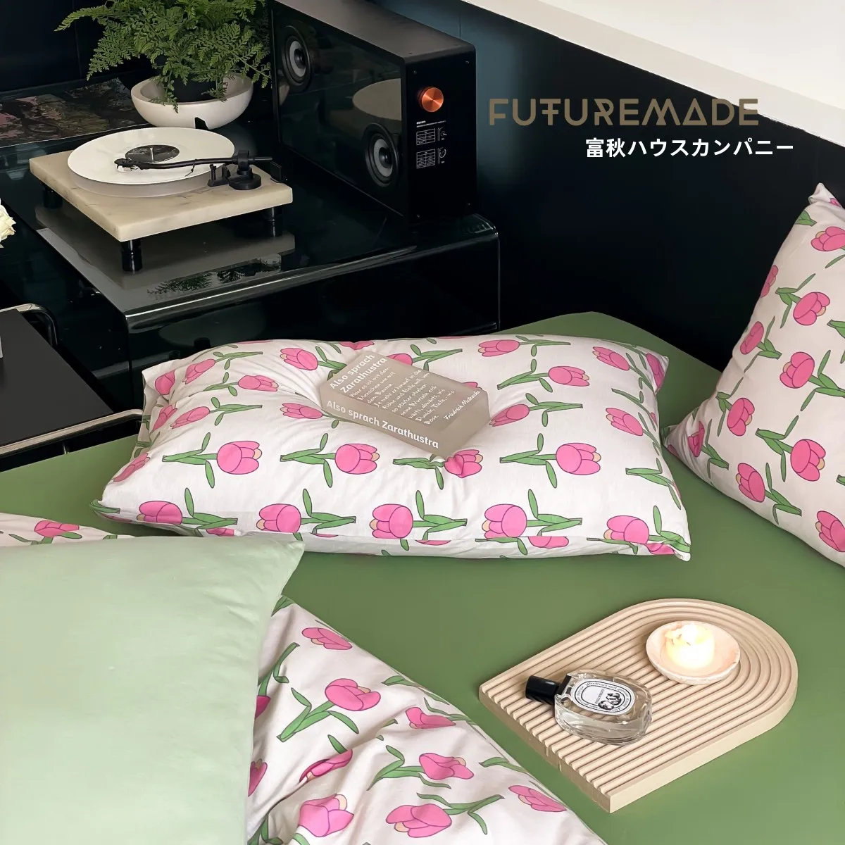 ひんやり寝具としての幾何模様ローズデザインニット生地セットの実用性と特性