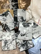 手帳 ノート ブックカバー 水墨画風 チャイナテイスト 手作り 日記帳 メモ帳 文房具