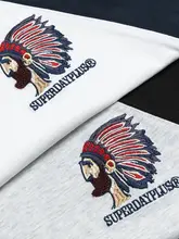刺繍入り半袖Tシャツ【アメリカンカジュアル・ルーズフィット・ラグランスリーブ・カラーブロック】
