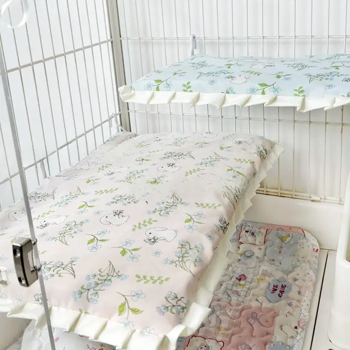小動物用の鉄製プラットフォーム【ウサギとモルモット対応・二段式・吊り下げ設計】