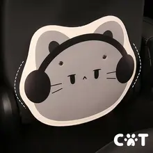 可愛い猫デザインの車用防汚マット【ドア防キズ・汚れ防止】