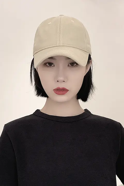 無地の野球帽【ユニセックス・広いツバ・ソフトトップ・秋冬用】