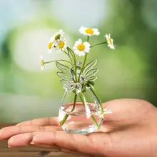かわいいエンジェルデザインのミニガラス花瓶【水耕植物・グリーン適用】