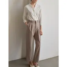 LIMONN 高腰 通勤用 9分丈 スリムパンツ【レディース・フィット・秋冬用】