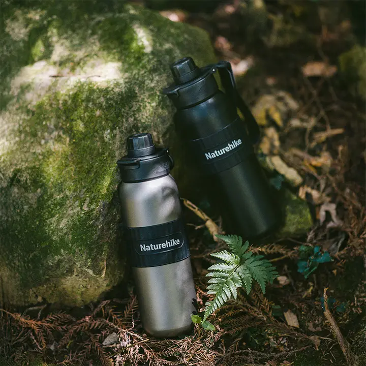 Naturehike 純チタン製 スポーツボトル【アウトドア用・二重構造・保温・大容量】