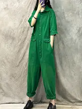 春夏用 デニムオーバーオール【工装スタイル・カジュアル・レトロデザイン・大きいサイズ】（セットアップ対応）