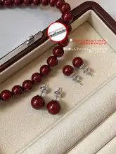 赤い珐琅と真珠のイヤリング【ヴィンテージ風・軽やかで高級感】