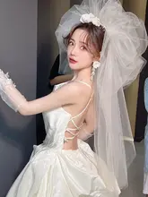 ふんわりチュールのウエディングベール【花嫁用・ヘアアクセサリー・結婚式用】