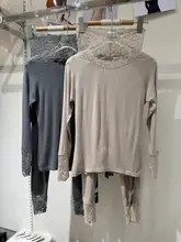 秋冬用保温インナー【レーストリム・ラウンドネック・スリムフィット・自発熱】（セットアップ対応）