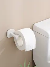 強力粘着フック キッチン用 壁掛けトイレットペーパー収納ラック【穴あけ不要・鍋蓋やヘアゴム収納可】