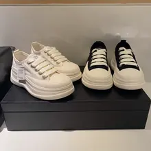 厚底通気性キャンバスシューズ【女性用・夏用・軽量・スニーカー】