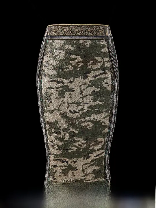 エレガントなビーズ装飾のペンシルスカート【セクシーライン・パーティー用】