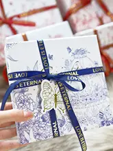 フレンチスタイルのうさぎのガーデンギフトボックス【ビンテージデザイン・空箱】