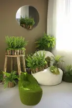 木製の苔付き花盆【DIY・ツリーストーン・インテリア装飾】