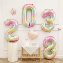誕生日用ビッグナンバーバルーン【一歳用・女の子＆男の子・撮影用・装飾】（セットアップ対応）