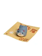 和紙製ミニ猫の置物【かわいいデザイン・デスク装飾用】