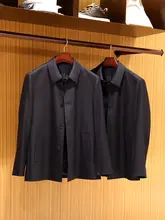 高級なウール製 メンズビジネスジャケット【シンプルデザイン・重厚感】