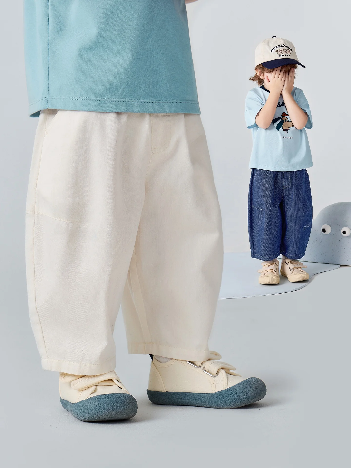 身長130cmの子ども向けミニバランス風デニム調九分丈パンツの選び方