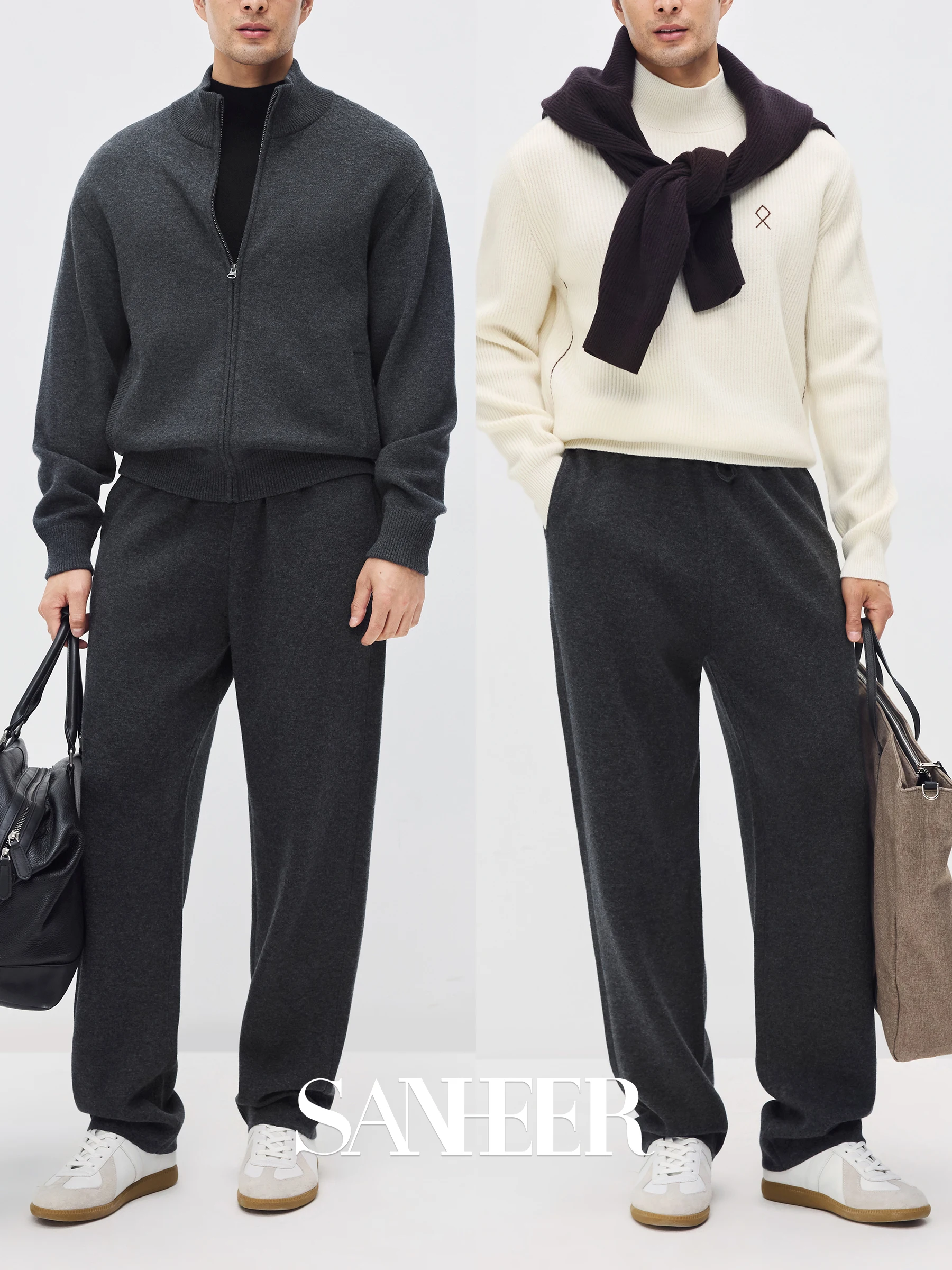 極上の柔らかさ ウールカシミヤ混紡 ニットパンツの実用性と素材特性