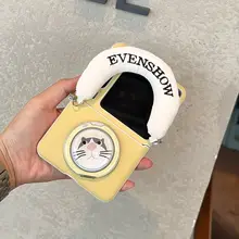 磁気吸着式スマホケース【ストラップ付き・スタンド機能・全包カバー・かわいいデザイン・華為puraX対応】