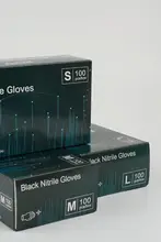 タトゥー用 ブラック使い捨てニトリル手袋【粉末不使用・クリーン・ラテックスフリー】