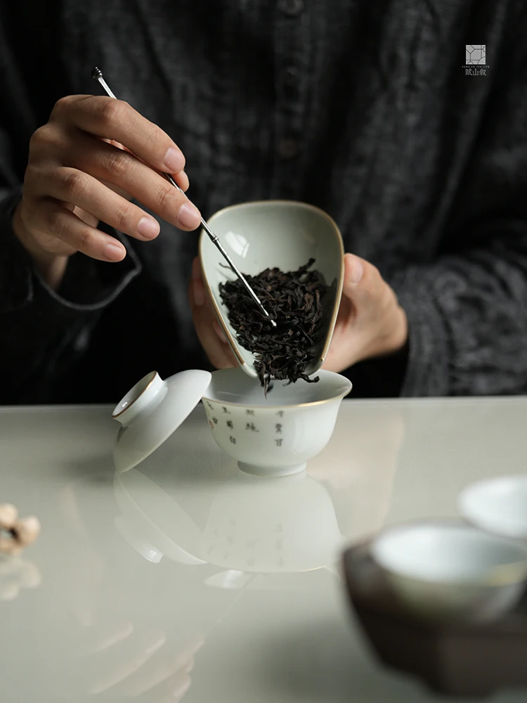 高級手作り茶匙：純銀・竹節デザインの茶室専用茶撥
