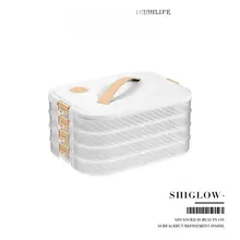 保存容器 餃子ケース 食品グレード 仕切り付き 冷蔵庫 冷蔵 キッチン 家庭用「Tlife」「Shiglow」