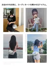 ミニリュック レディース シルバー チェーン 軽量 斜め掛け 2way 通勤 旅行 デザイン性「TOUTOU」