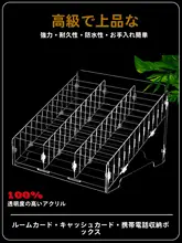 透明多格スマートフォン収納ボックス【小物入れ・デスク用・口紅収納可】