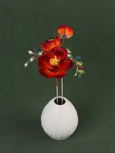 中国伝統デザインのフラワーヘアピン【U字型・古風スタイル・花モチーフ】
