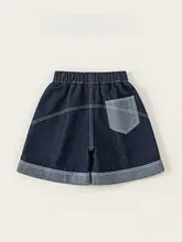 デニムショートパンツ キッズ ガールズ ロールアップ ストリート 着痩せ 着回し カジュアル 夏