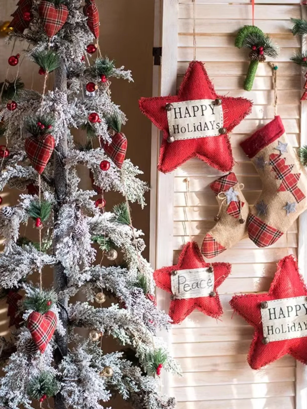 クリスマスツリー飾り 人形化 鹿の頭 サンタソックス デコレーション 吊り下げ 祭り用品：Happy Christmas に最適なデザインと価格バランスの実証
