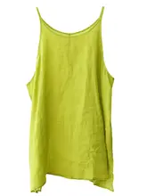 彩色デザインの重ね着に最適！極上の柔らかさ 麻製ノースリーブTシャツ【女性用・キャミソールタイプ】