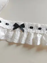 リボン付きレースフリル装飾【DIY・ロリータスタイル・裾と袖口用】