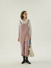 レトロデザインのサロペット【カレッジスタイル・ノースリーブ・秋冬用】（セットアップ対応）