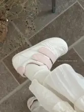 甘桃デザイン マジックテープ付きスニーカー【夏用・カジュアル・女性用】