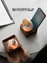 ハンドメイドの海螺型スピーカー装飾オブジェ【デスク用・スマホスタンド・充電機能付き・ナイトライト】