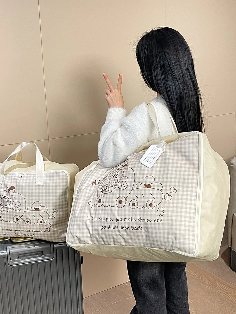 かわいい防水布団収納袋：大容量で引越しや学生生活に最適な押入れ収納の実用性