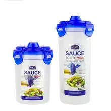 漏れ防止の密閉プラスチック油壺【大容量・調味料・計量付き】