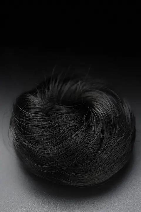 高級感のあるふんわりお団子髪用エクステンションゴムバンド【穴あけ不要・女性用】