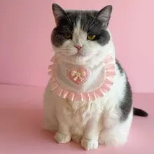 ペットよだれかけ ロリータ風猫 ネックウォーマー