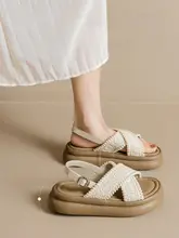 厚底の増高サンダル【女性用・夏用・柔らかなソール・スカートに最適】