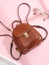 レトロなデザインのミニリュックサック【本革・旅行・通勤・学生用】